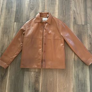 Like new Aritzia sundeh faux leather shirt jacket